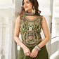 Embroidered Star Georgette Blouse Palazzo Set