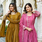 Embroidered Star Georgette Festival Gown Set