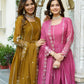 Embroidered Star Georgette Festival Gown Set