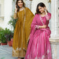 Embroidered Star Georgette Festival Gown Set
