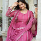 Embroidered Star Georgette Festival Gown Set