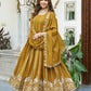 Embroidered Star Georgette Festival Gown Set