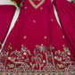 Embroidered Star Georgette Kurti Palazzo Set with Dupatta