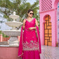 Embroidered Star Georgette Kurti Palazzo Set with Dupatta