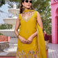 Embroidered Star Georgette Kurti Palazzo Set with Dupatta
