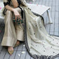 Embroidered Star Georgette Suit Set with Farshi Pant and Dupatta