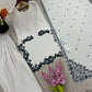 Embroidered Star Georgette Suit Set with Farshi Pant and Dupatta