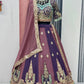 Embroidered Star Georgette Wedding Lehenga Set