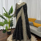 Embroidered Tibby Silk Designer Saree