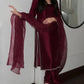 Embroidered Tissue Organza Silk Suit Set with Dupatta
