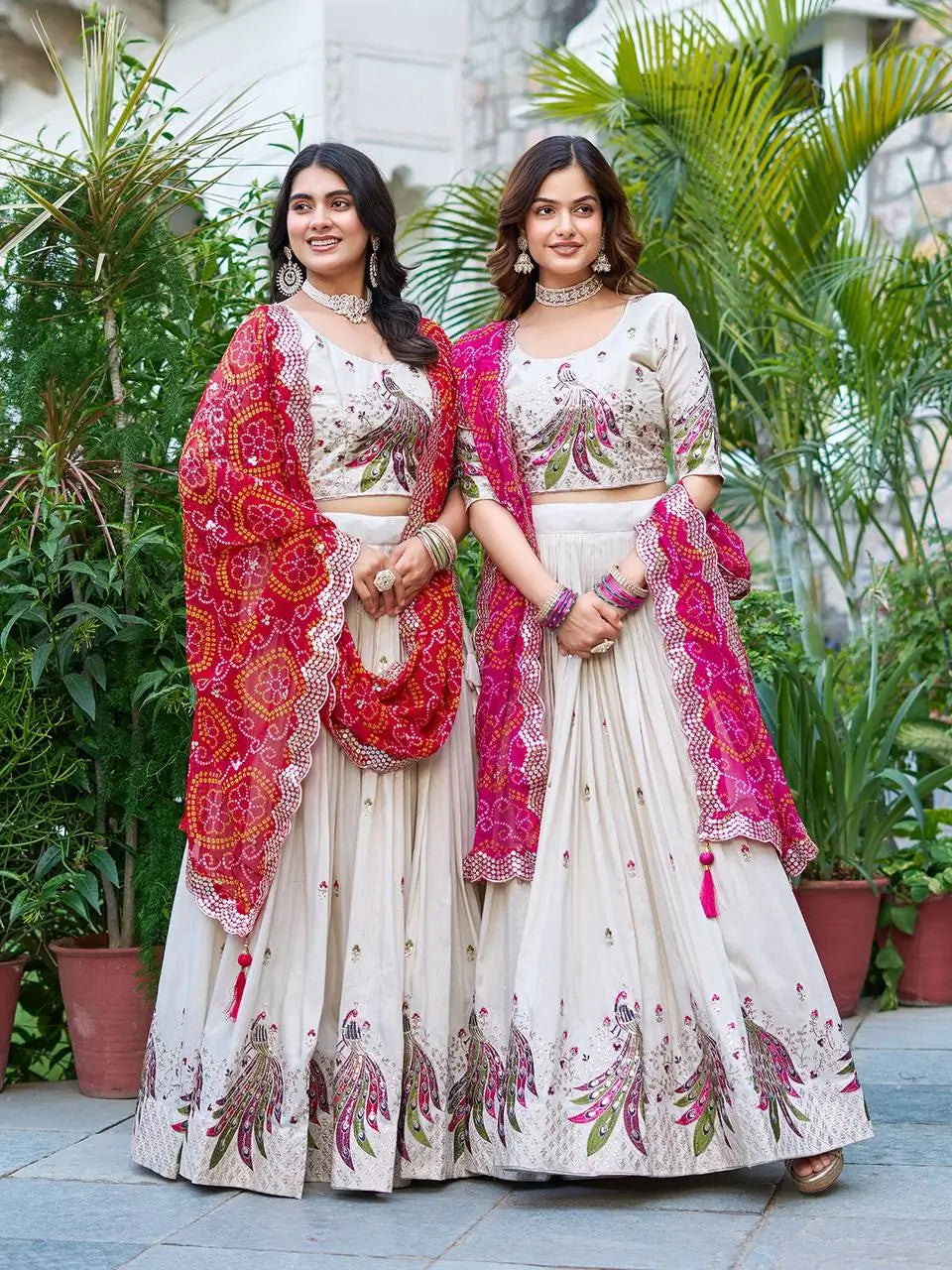 Embroidered Tissue Silk Festival Lehenga Choli