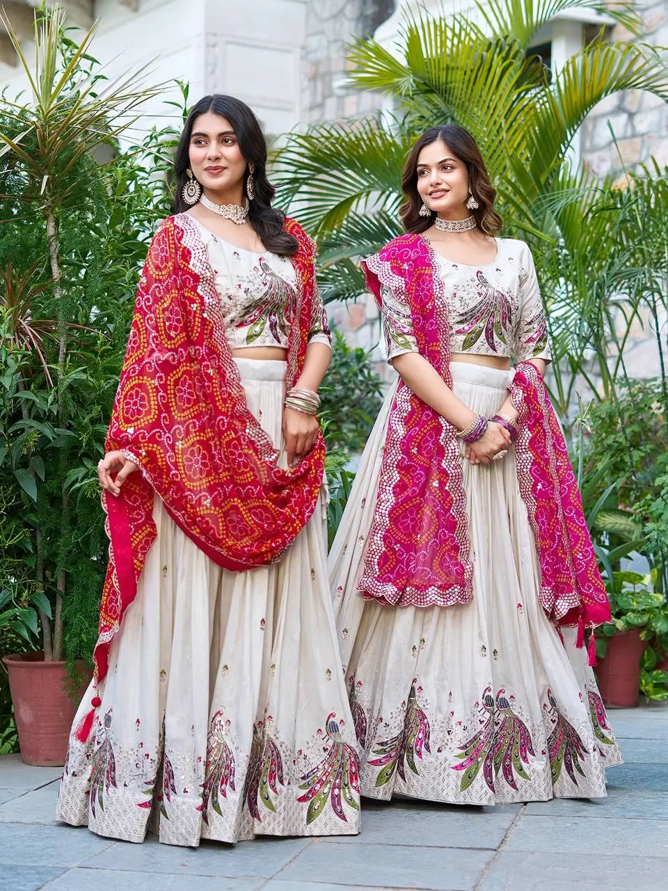 Embroidered Tissue Silk Festival Lehenga Choli