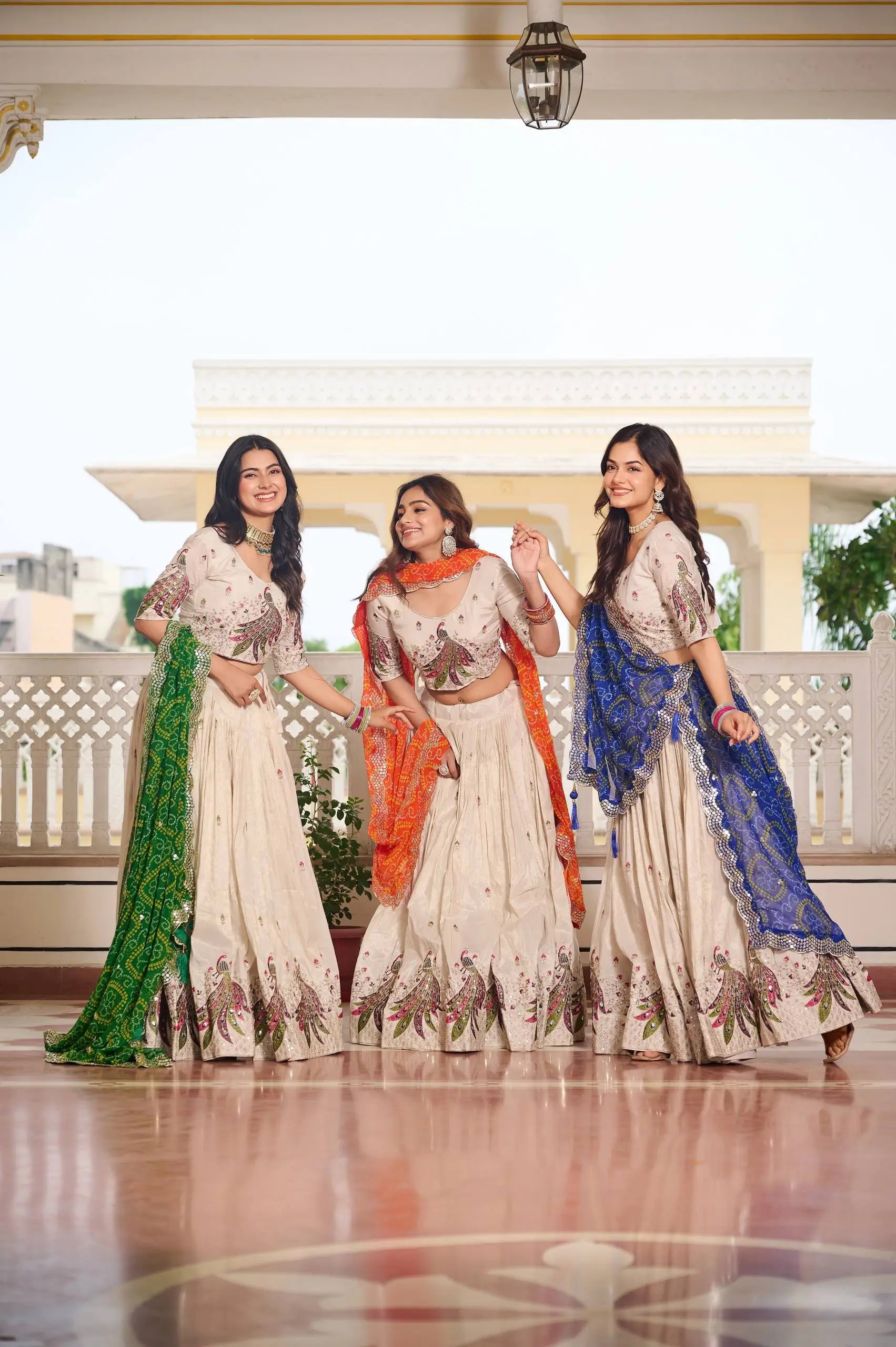 Embroidered Tissue Silk Festival Lehenga Choli