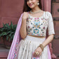 Embroidered Tissue Silk Lehenga Choli