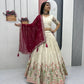 Embroidered Tissue Silk Lehenga Set