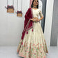 Embroidered Tissue Silk Lehenga Set