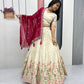 Embroidered Tissue Silk Lehenga Set