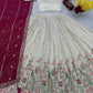 Embroidered Tissue Silk Lehenga Set