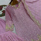 Embroidered Turkey Crush Sharara Suit Set for Wedding and Festive Wear