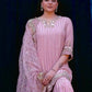 Embroidered Turkey Crush Sharara Suit Set for Wedding and Festive Wear