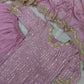 Embroidered Turkey Crush Sharara Suit Set for Wedding and Festive Wear