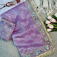 Embroidered Twill Net Saree