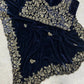 Embroidered Velvet Designer Saree