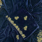 Embroidered Velvet Designer Saree