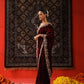Embroidered Velvet Designer Saree