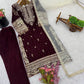Embroidered Velvet Designer Suit Set
