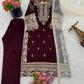 Embroidered Velvet Designer Suit Set