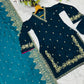 Embroidered Velvet Designer Suit Set