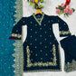 Embroidered Velvet Designer Suit Set