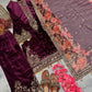 Embroidered Velvet Palazzo Suit Set