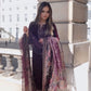 Embroidered Velvet Palazzo Suit Set