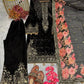 Embroidered Velvet Palazzo Suit Set