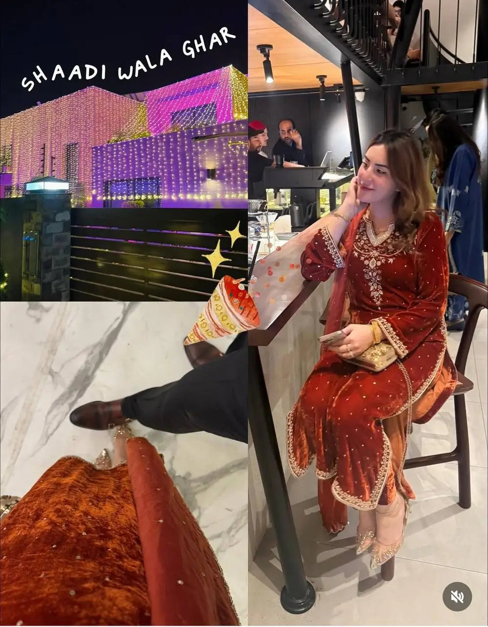 Embroidered Velvet Patiala Suit