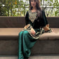 Embroidered Velvet Plazo Set