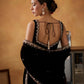 Embroidered Velvet Saree Set