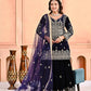 Embroidered Velvet Sharara Set