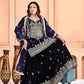 Embroidered Velvet Sharara Set