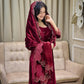 Embroidered Velvet Suit Set