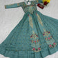 Embroidered Vichitra Crop Top Lehenga Set with Shrug