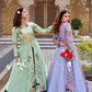Embroidered Vichitra Crop Top Lehenga Set with Shrug