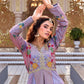 Embroidered Vichitra Crop Top Lehenga Set with Shrug