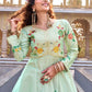 Embroidered Vichitra Crop Top Lehenga Set with Shrug
