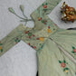 Embroidered Vichitra Crop Top Lehenga Set with Shrug