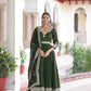 Embroidered Vichitra Silk Anarkali Gown with Dupatta