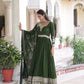 Embroidered Vichitra Silk Anarkali Gown with Dupatta