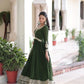 Embroidered Vichitra Silk Anarkali Gown with Dupatta
